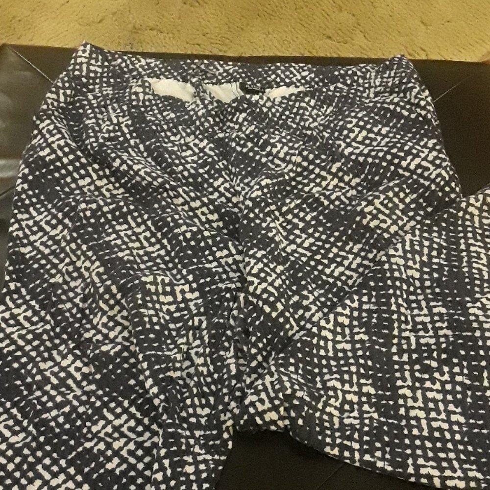 Comfortable wide leg navy and white lounge pants